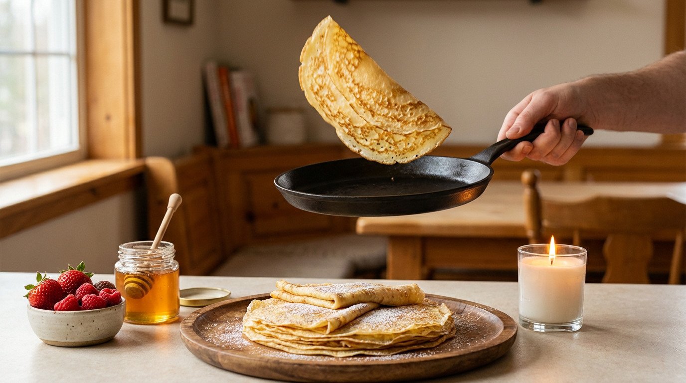 Crêpe qui saute à la chandeleur 2026