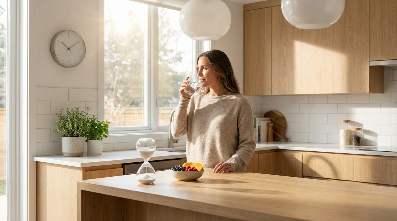 Femme pratiquant le jeûne intermittent