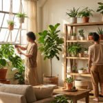 Deux personnes s'occupant de plantes cest la plant lovers