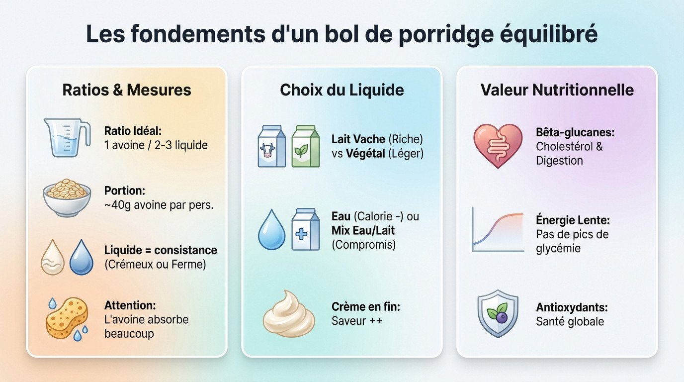 Un bol de porridge crémeux avec des fruits frais et des graines