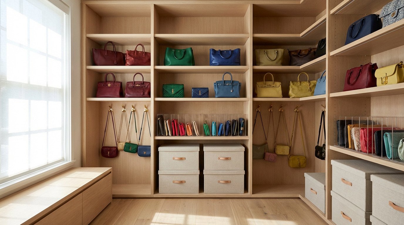 Comment ranger sacs main dans un dressing