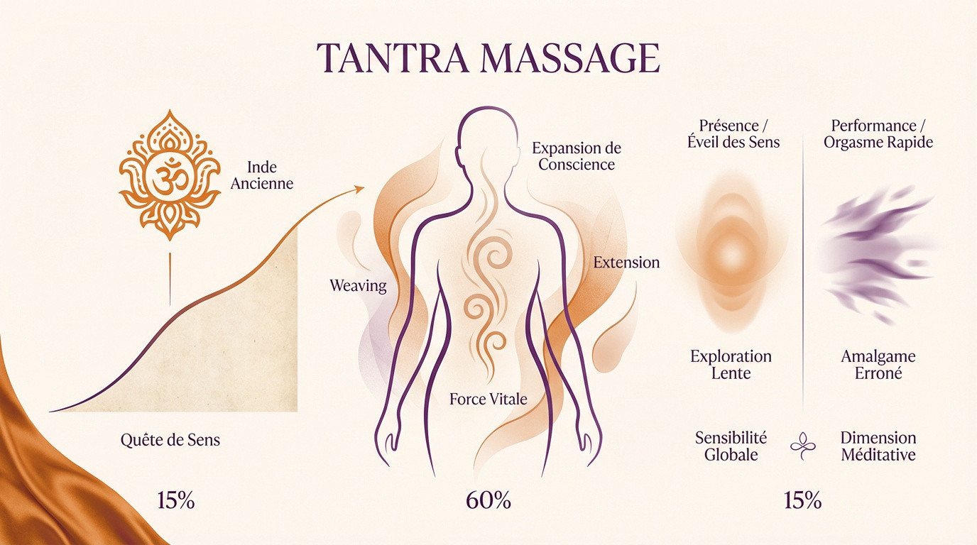 Représentation symbolique de l'énergie tantrique et de la connexion spirituelle