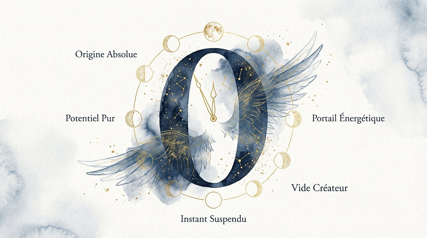 Représentation cosmique du chiffre zéro et du potentiel infini de l'univers