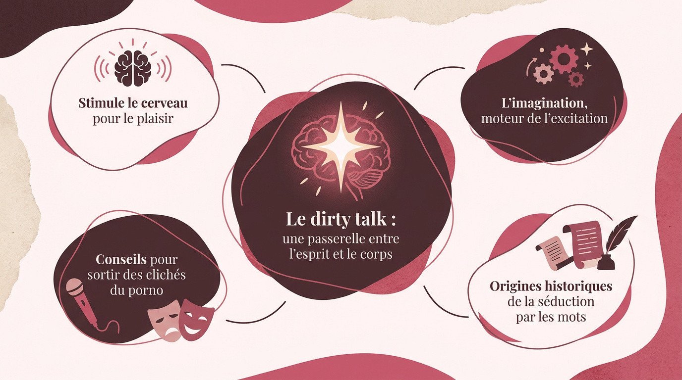 Illustration de l'intimité et de la communication érotique par le dirty talk