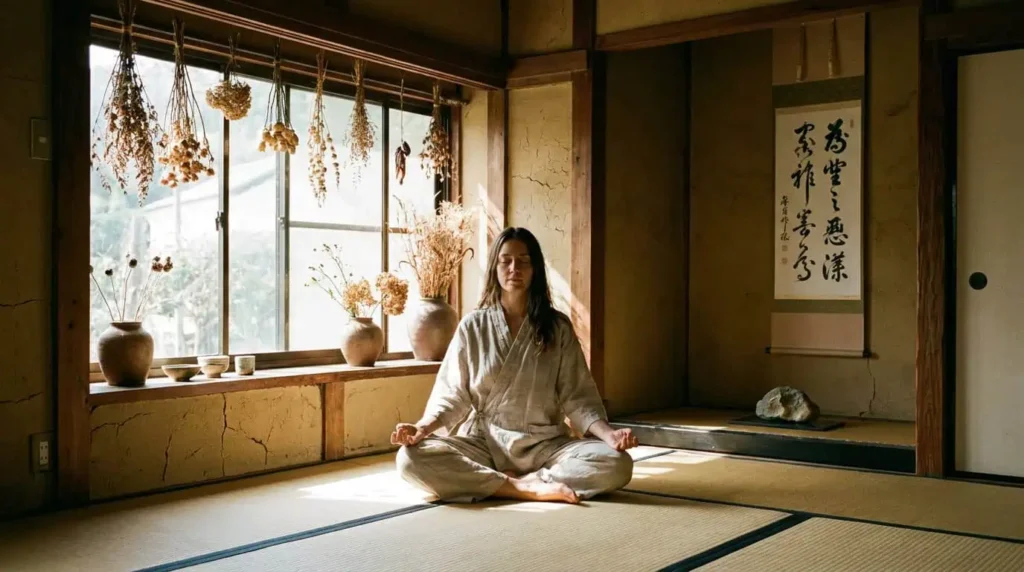 bien-être wabi sabi style méditation intérieur apaisant japonais