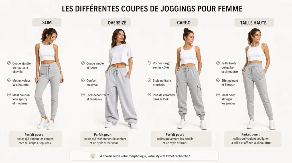 comment choisir jogging de ville femme selon morphologie coupe