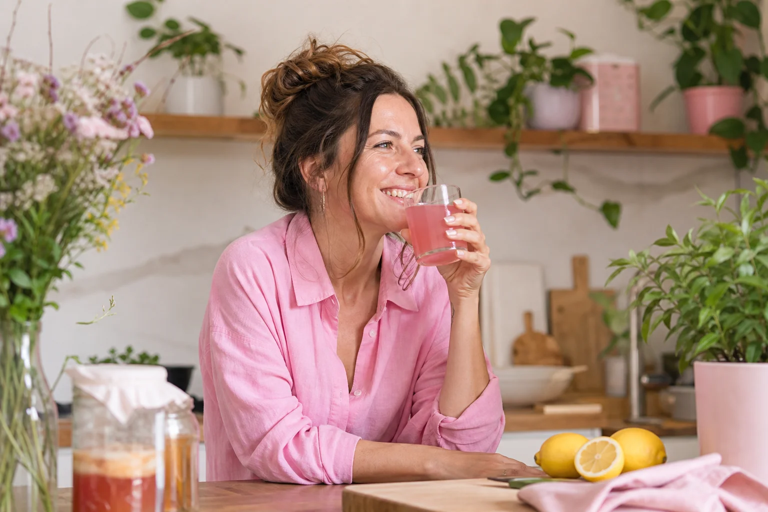 femme profitant des kombucha bienfaits sur la digestion au quotidien