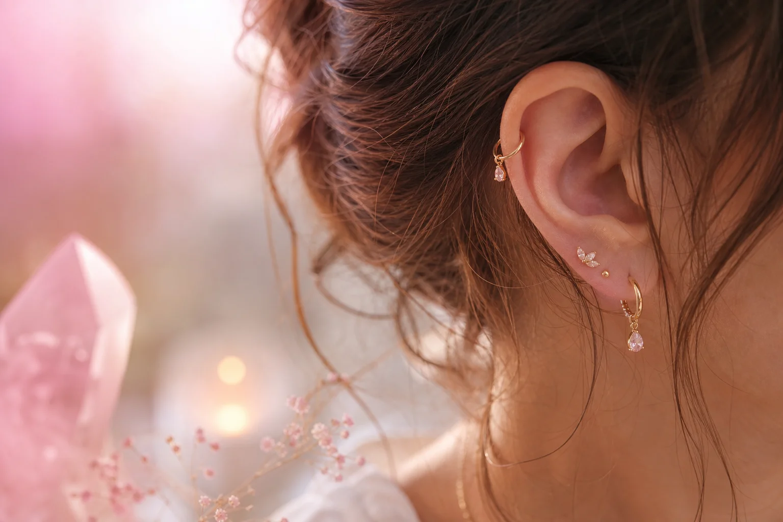 signification spirituelle du piercing oreille et énergie corporelle