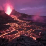 Formation géologique de l'obsidienne noire lors du refroidissement de la lave