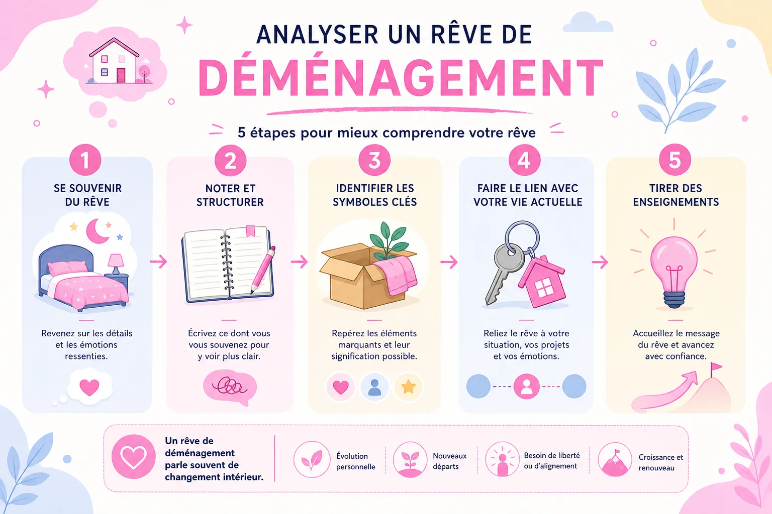 Étapes pour interpréter son rêve de déménagement au quotidien
