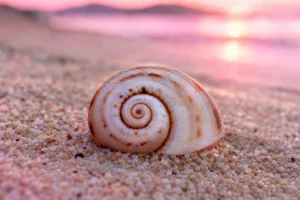 oeil de sainte lucie authentique posé sur sable méditerranéen